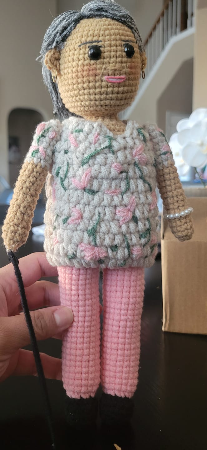 Customer photo review of Tranquil® - Personalized Crochet Doll (Bigger sizes)