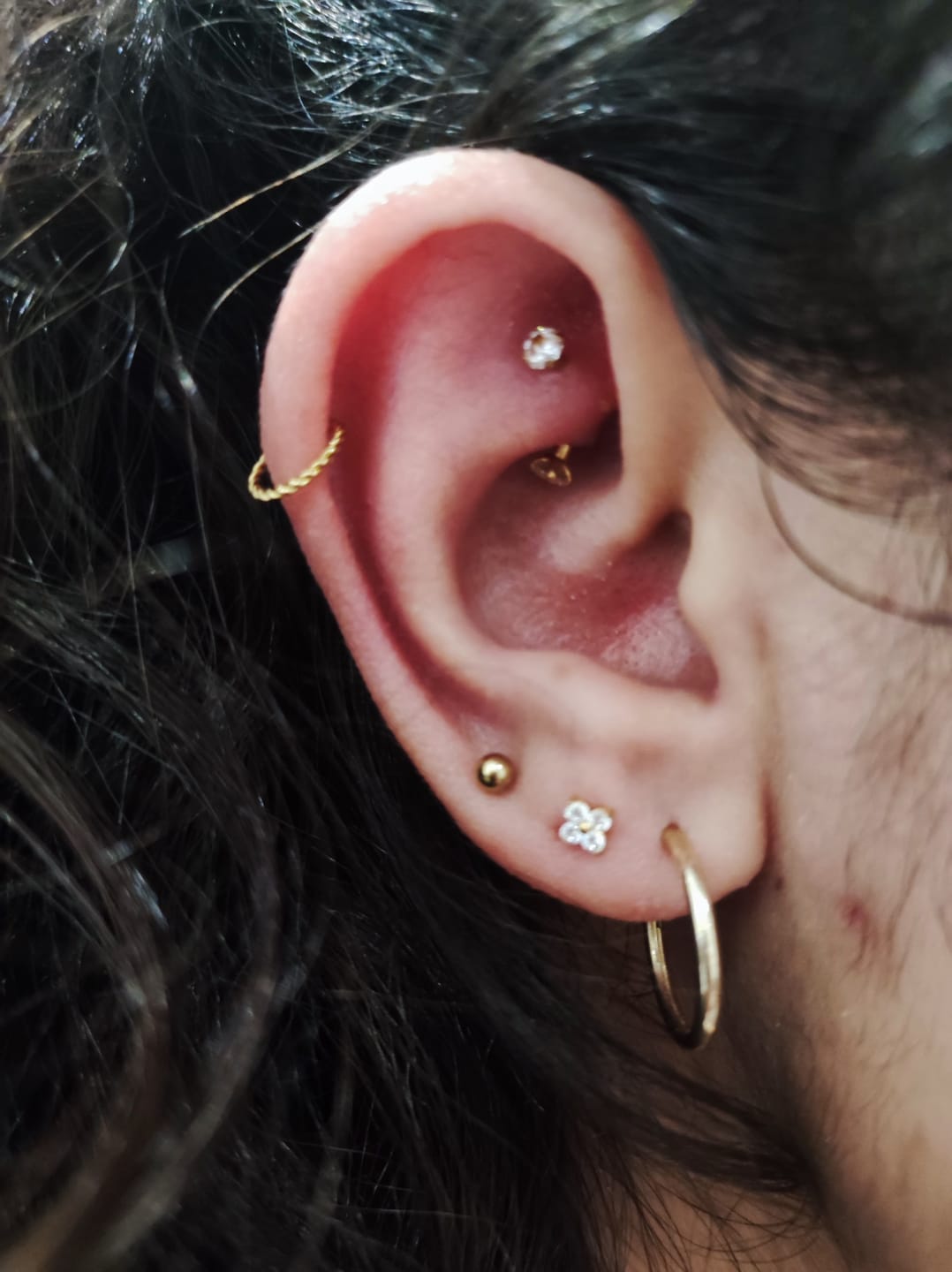 Customer photo review of Cute Four Piercing | Titan
