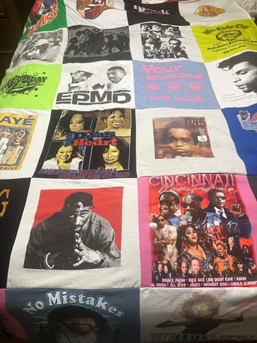 Customer photo review of Classic T-Shirt Blanket