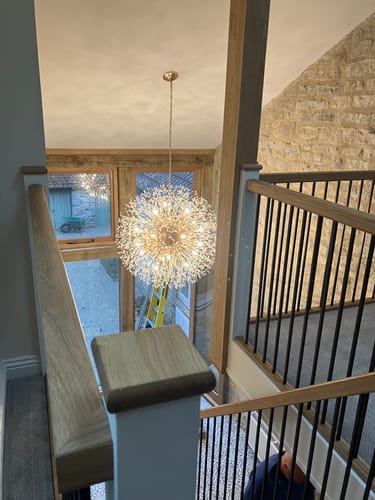 Customer photo review of 20-Light Oversized Large Luxury Sputnik Firework Chandelier