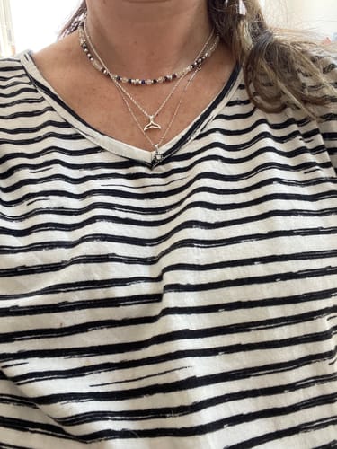 Customer photo review of מחרוזת רובי סיטרין וג'ייד תכלת | Palm