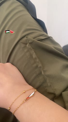 Customer photo review of Palestine Map Bracelet