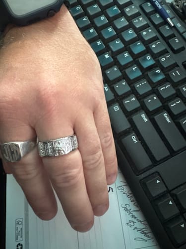 Customer photo review of Saint Archangel Band Ring v3