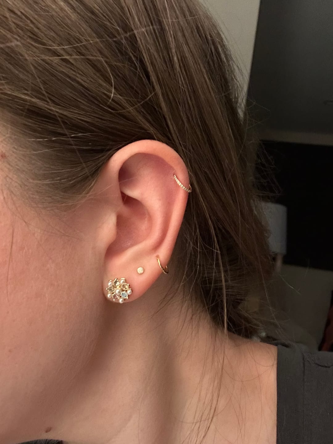 Customer photo review of Cartilage Hoop (18g)