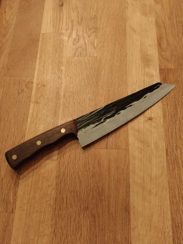 Customer photo review of Handgeschmiedetes Kochmesser - Carbonwood