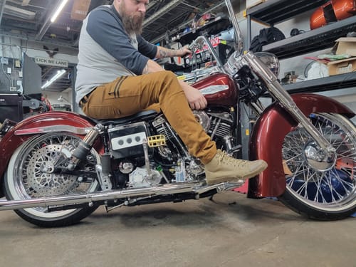 Customer photo review of FX-1 Slim Work Pants Whiskey