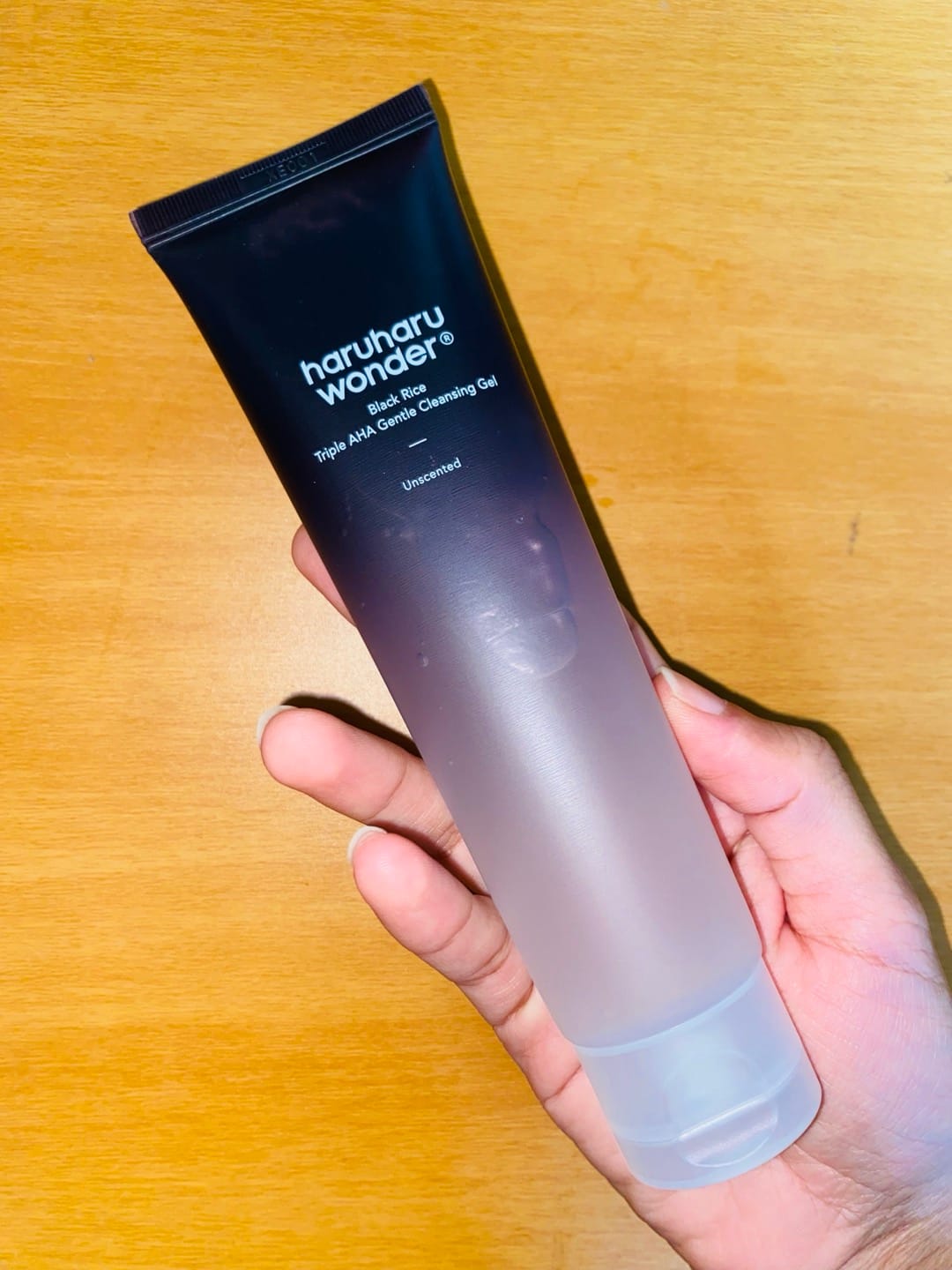Customer photo review of BLACK RICE triple AHA gentle cleansing gel unscented 100ml