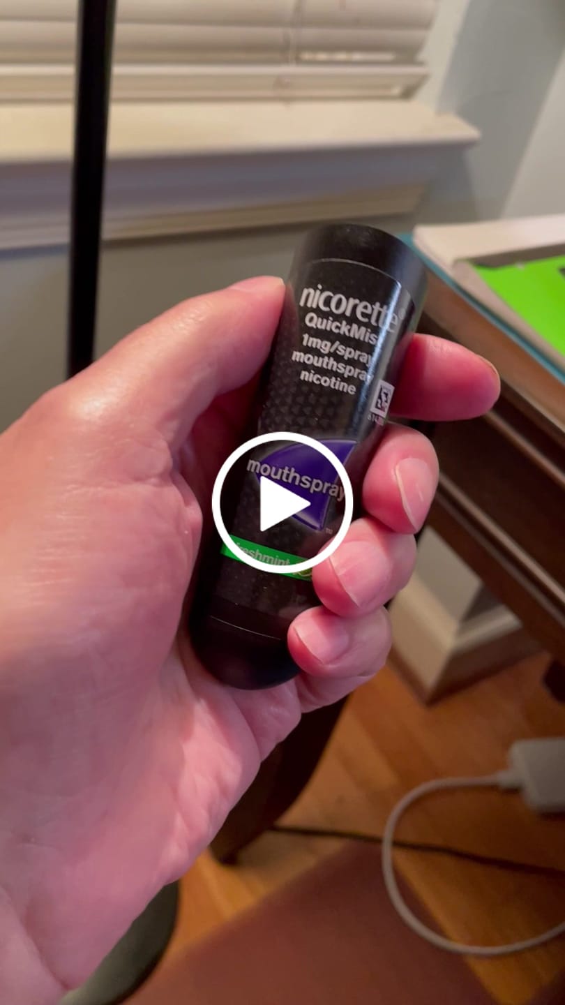 Customer video review of Nicorette Quickmist Mouth Spray Duo Pack 1mg