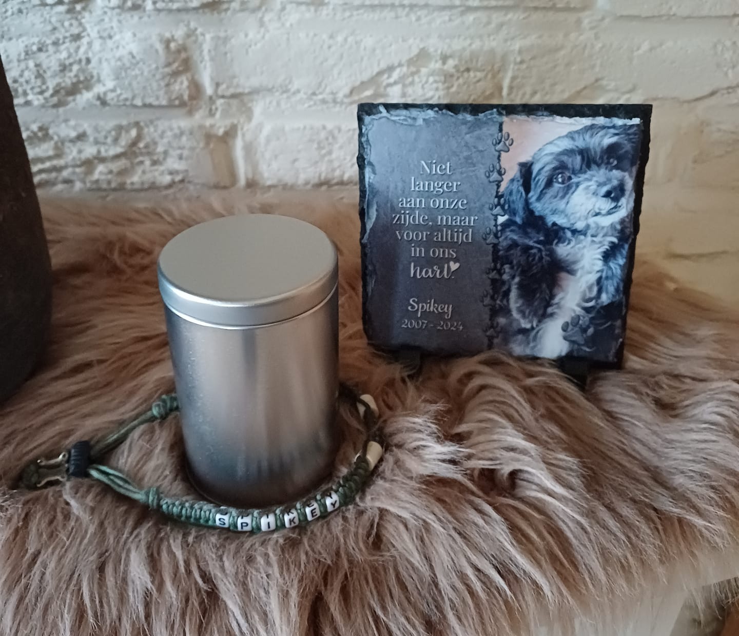 Customer photo review of Voor altijd in het hart - Gepersonaliseerde leisteen
