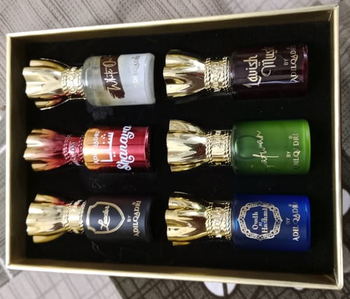 Customer photo review of Assorted Luxury Attar Perfume Gift Set (6 × 5.5Ml)