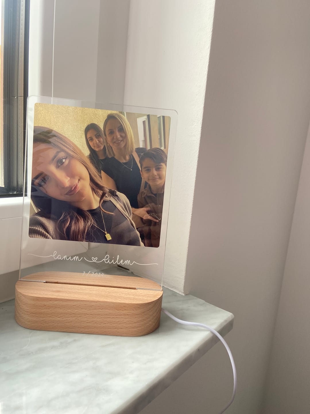 Customer photo review of Euer Liebeslicht mit Foto (eckig)