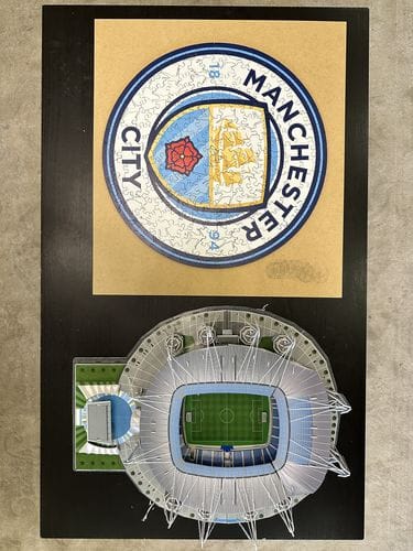 Customer photo review of Manchester City FC® Logo - Holzpuzzle