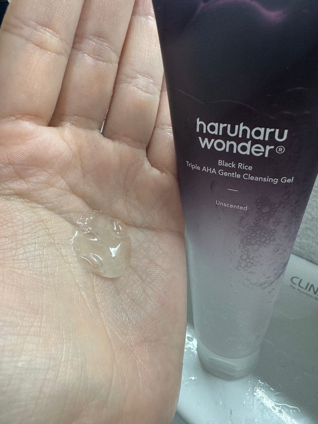 Customer photo review of BLACK RICE triple AHA gentle cleansing gel unscented 100ml
