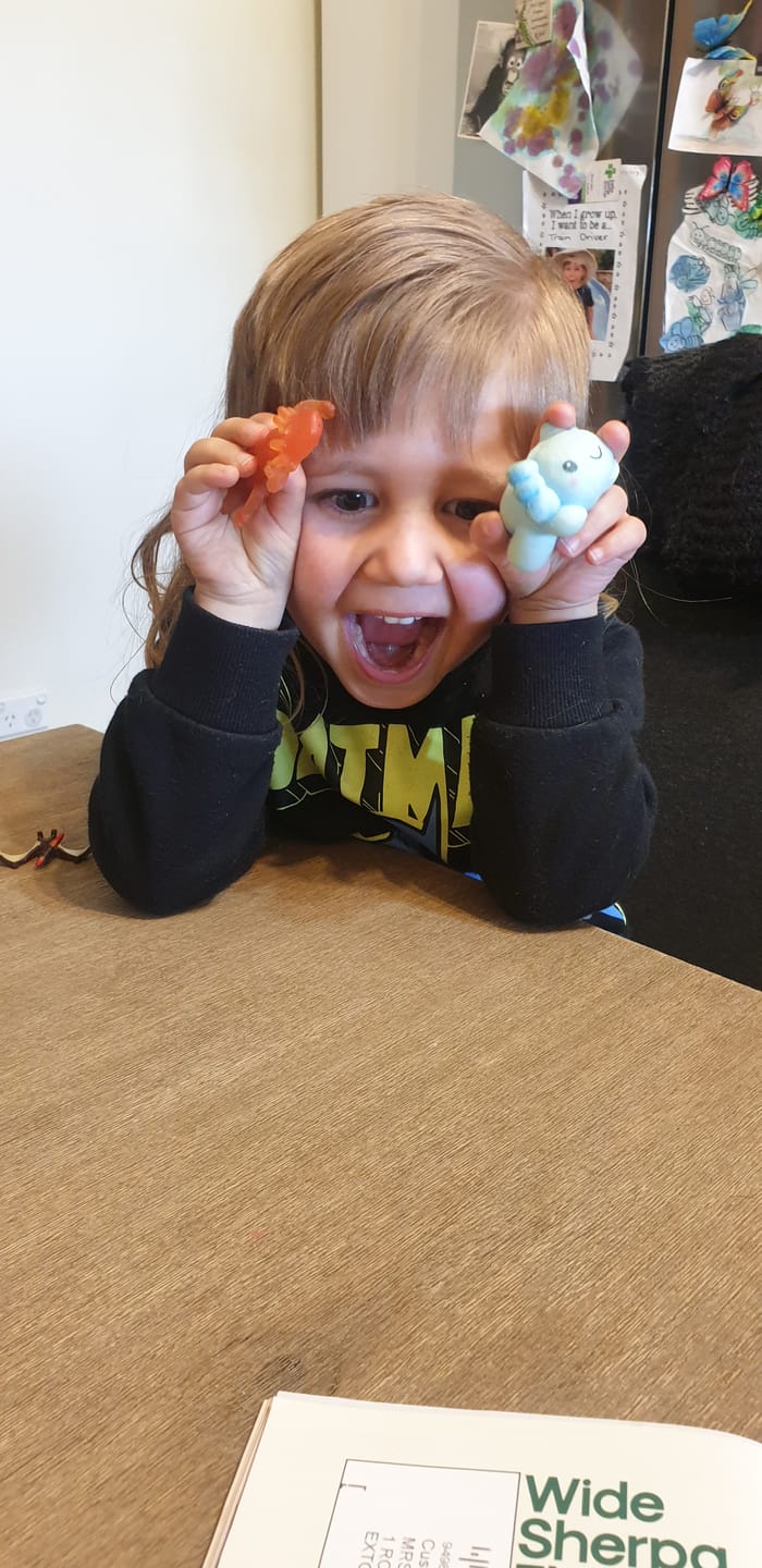 Customer photo review of Stretchy Jelly Axolotl