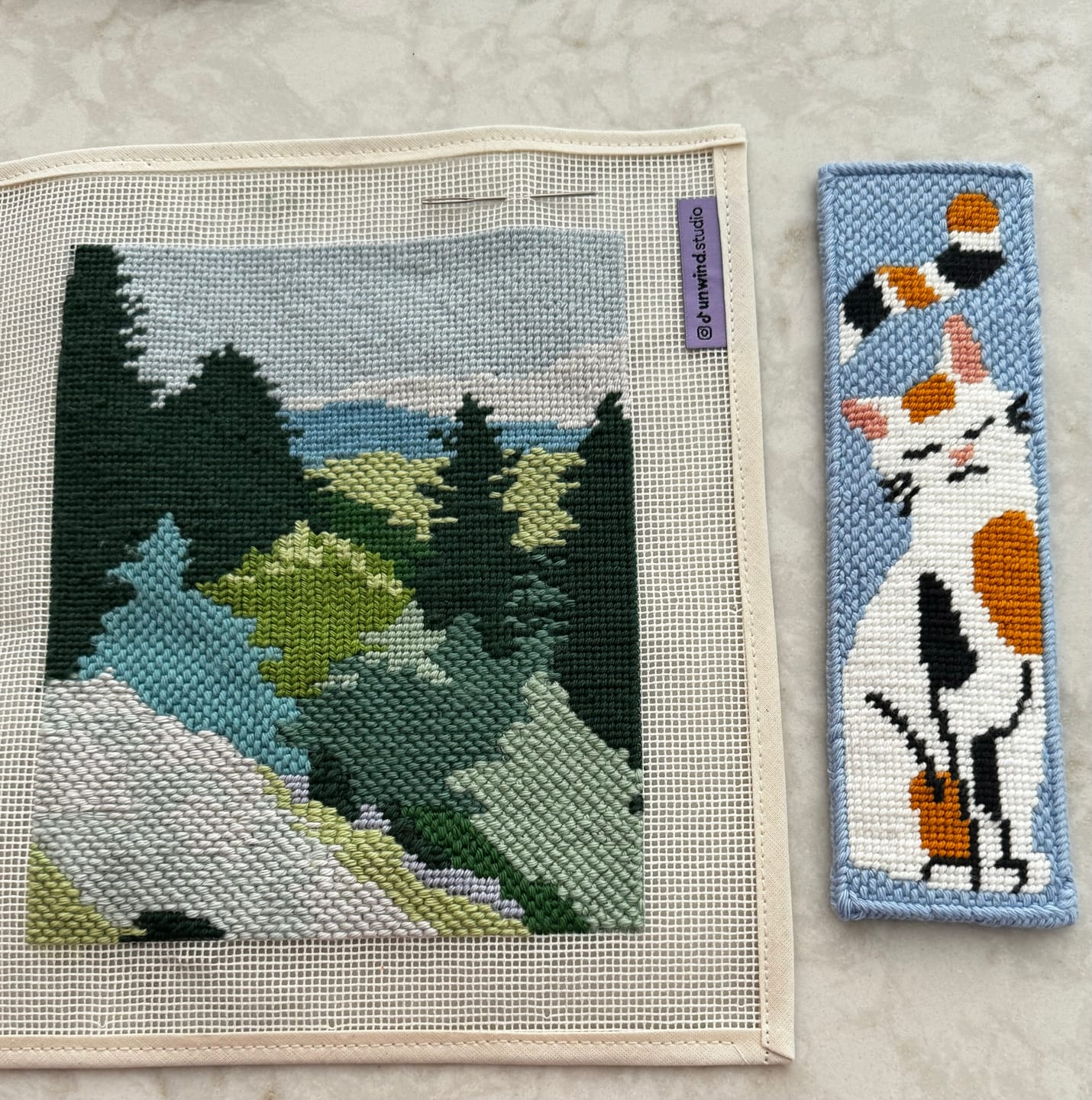 Customer photo review of Mountain Spring Needlepoint Kit
