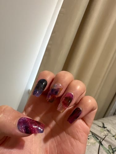 Customer photo review of Galaxies | Super Jellies DIY Semi Cured Gel Nail Wraps