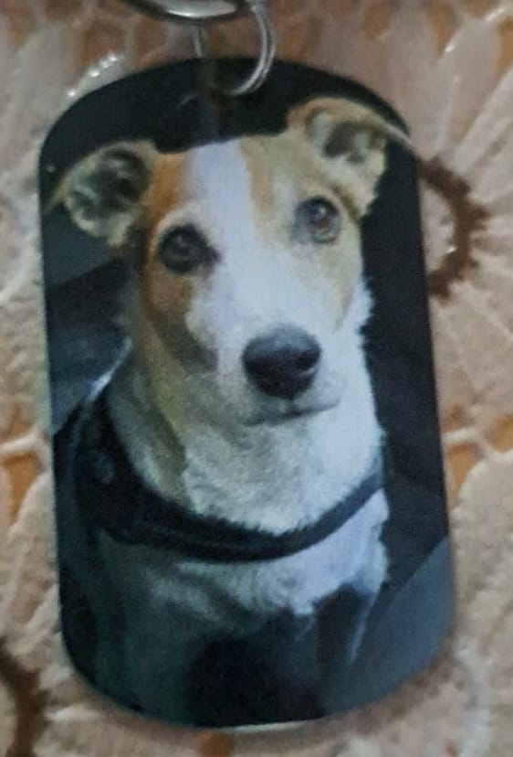 Customer photo review of Per sempre nel cuore - Portachiavi piastrina personalizzato