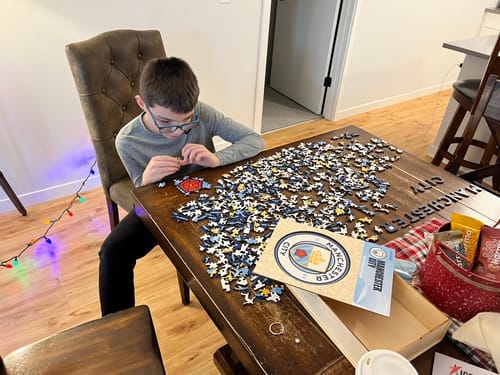 Customer photo review of Manchester City FC® Logo - Holzpuzzle