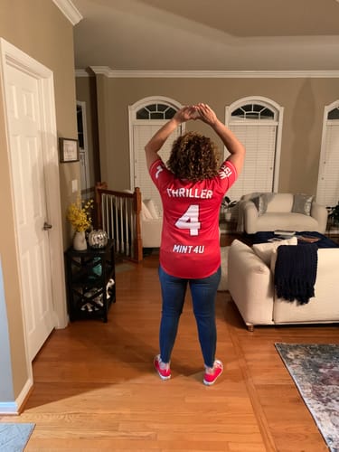 Customer photo review of Delta Sigma Theta Baseball Jersey (Samanthea Price Version, 14 items)