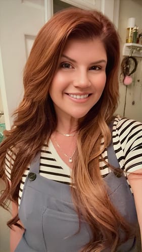 Customer photo review of [NEW] Genius Weft Hair Extensions Virgin Hair Brown with Blonde #2/4/27