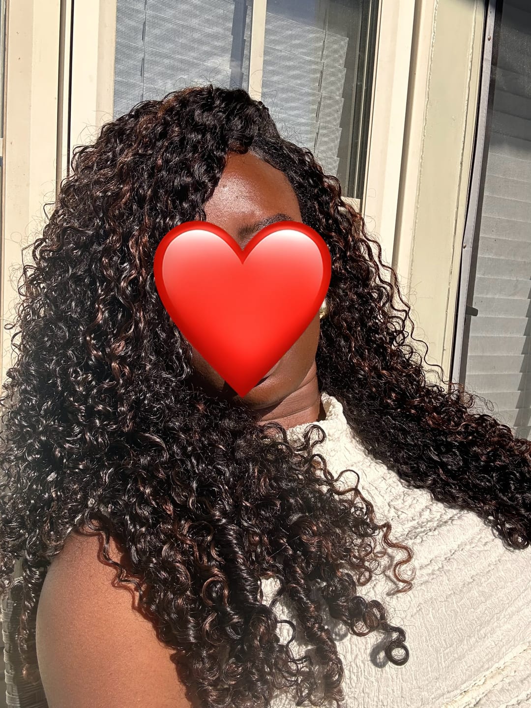 Customer photo review of Water Curly Human Hair Bundles Natural Color