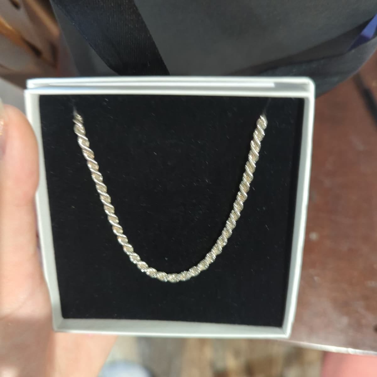 Customer photo review of Pulsera Rope de Plata ley 950 21cm