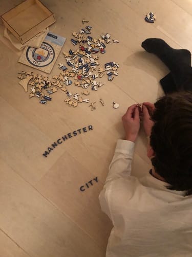 Customer photo review of Manchester City FC® Logo - Holzpuzzle