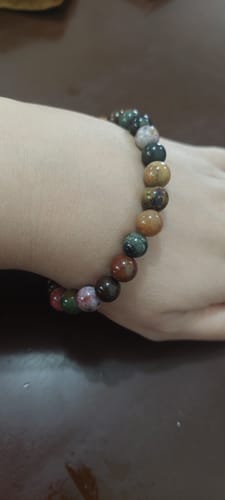 Customer photo review of Pulsera de Jaspe Oceánico 🌊😊💖 (8 mm) Alegría, Benevolencia y Expresión