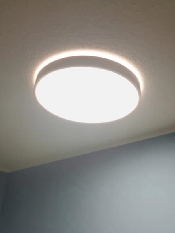 Customer photo review of Scandinavian Wooden Round LED Flush Mount