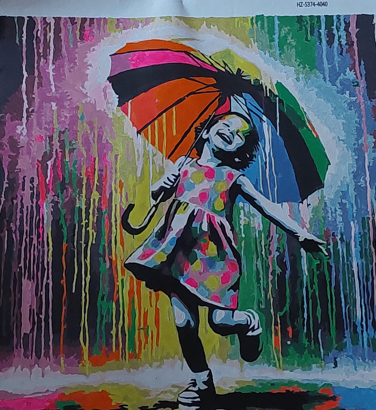 Customer photo review of Malen nach Zahlen - Farbentanz im Regen