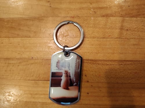 Customer photo review of Personalized Pet Keychain