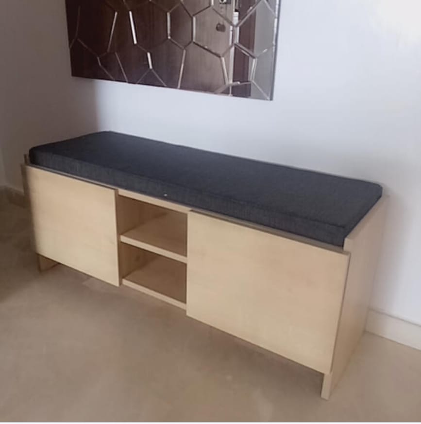 Customer photo review of Meuble chaussures ZULLA avec assise - Chêne