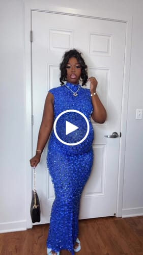Customer video review of Nessa Blue Maxi Dress Pre-Order