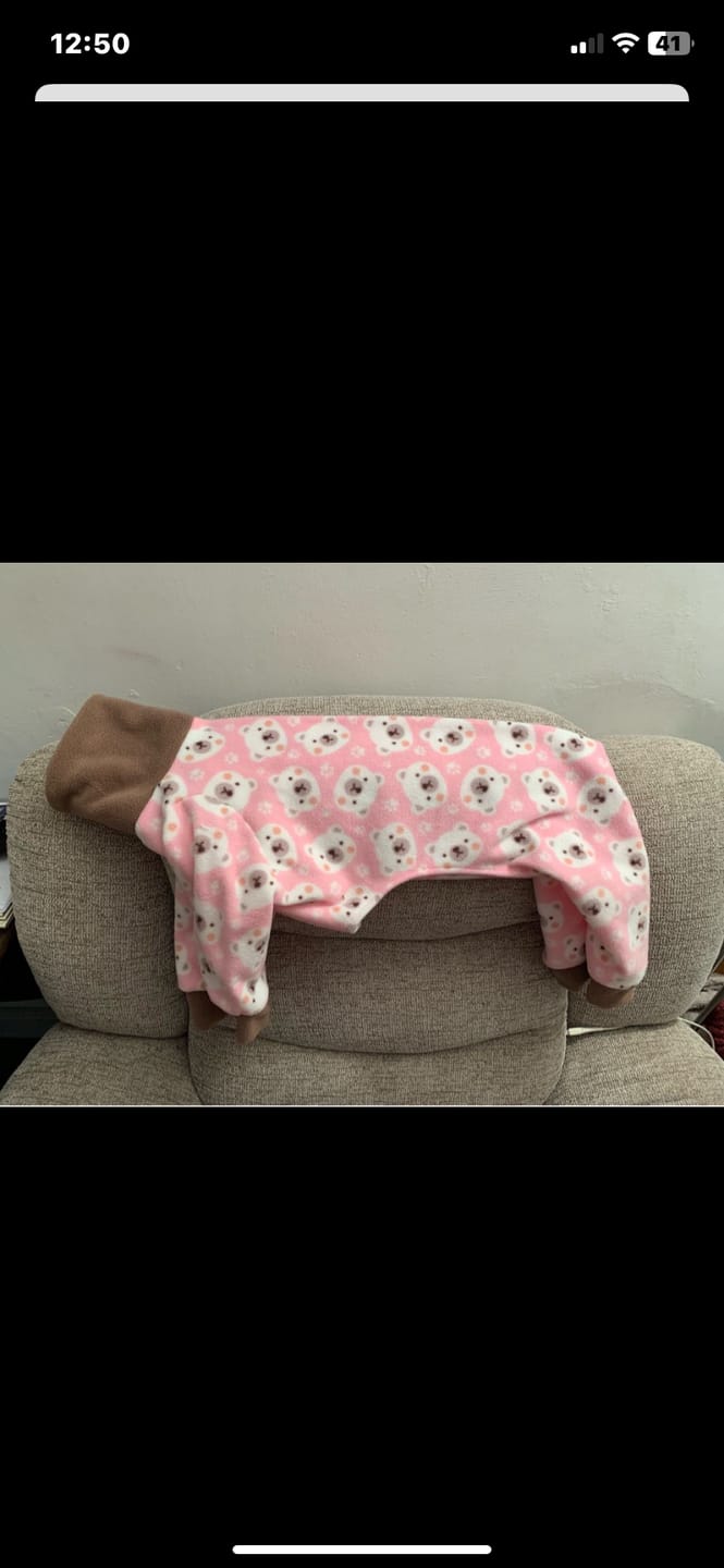 Customer photo review of Bear Faces Anti Pill Polar Fleece Fabric
