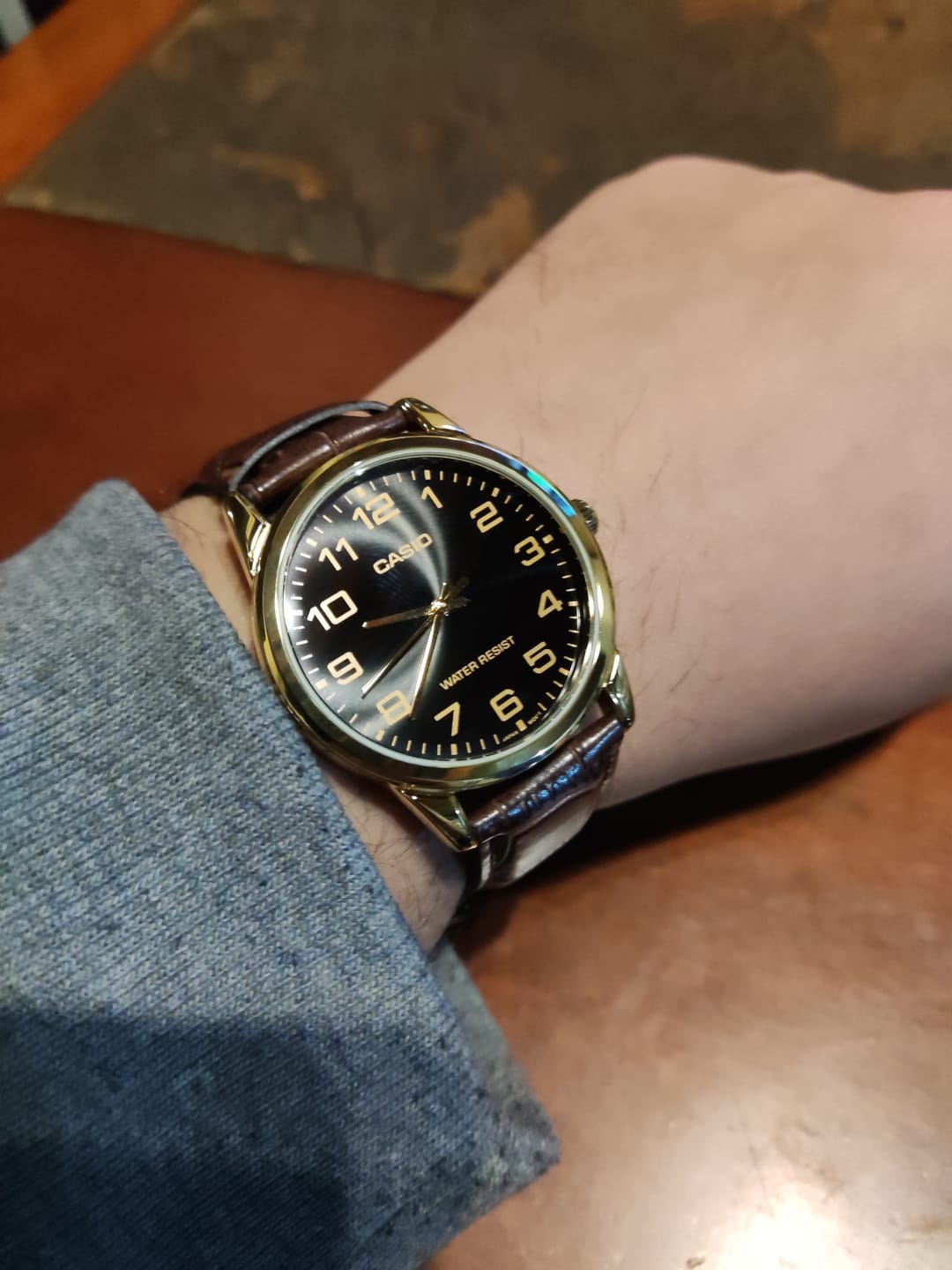 Customer photo review of Reloj Casio Análogo MTP-V001GL-1BUDF Negro Correa de Cuero