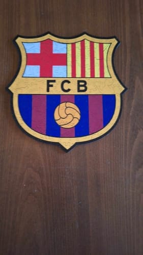 Customer photo review of FC Barcelona® Logo - Holzpuzzle