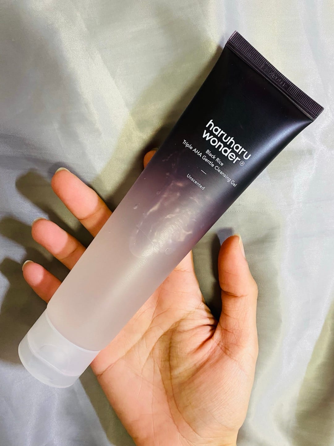 Customer photo review of BLACK RICE triple AHA gentle cleansing gel unscented 100ml