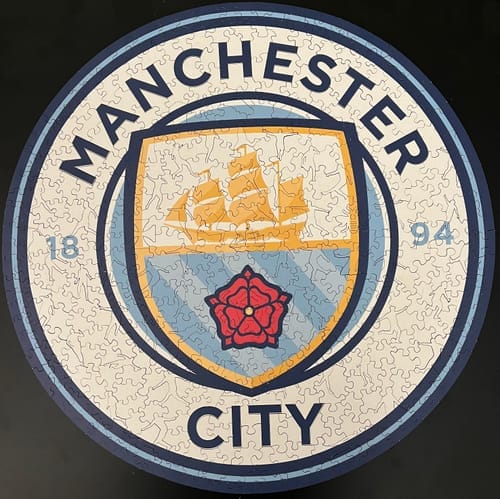 Customer photo review of Manchester City FC® Logo - Holzpuzzle