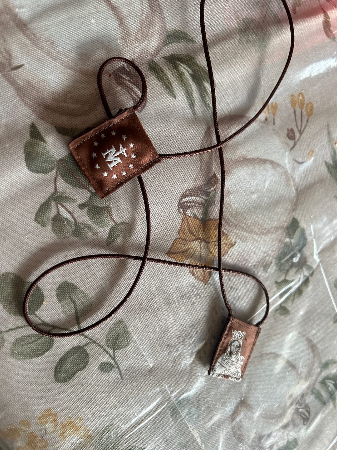 Customer photo review of OLMC Crown of Stars | Our Lady of Mt. Carmel Premium Brown Scapular