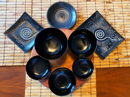 Customer photo review of Large Wood Five-Piece Nested Oryoki Set