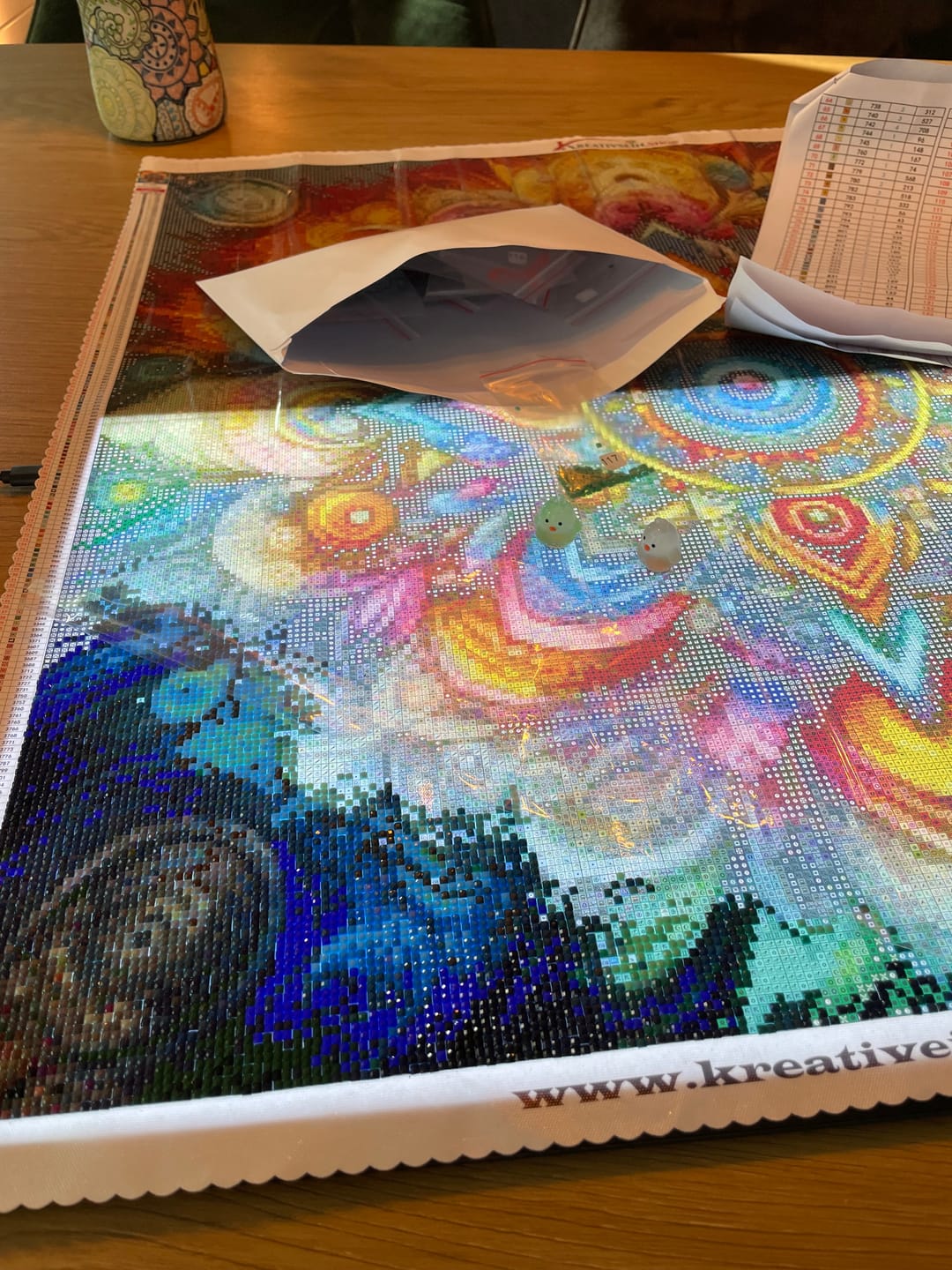 Customer photo review of Mandala Blume 200 Farben LA - 5D DIY Diamond Painting
