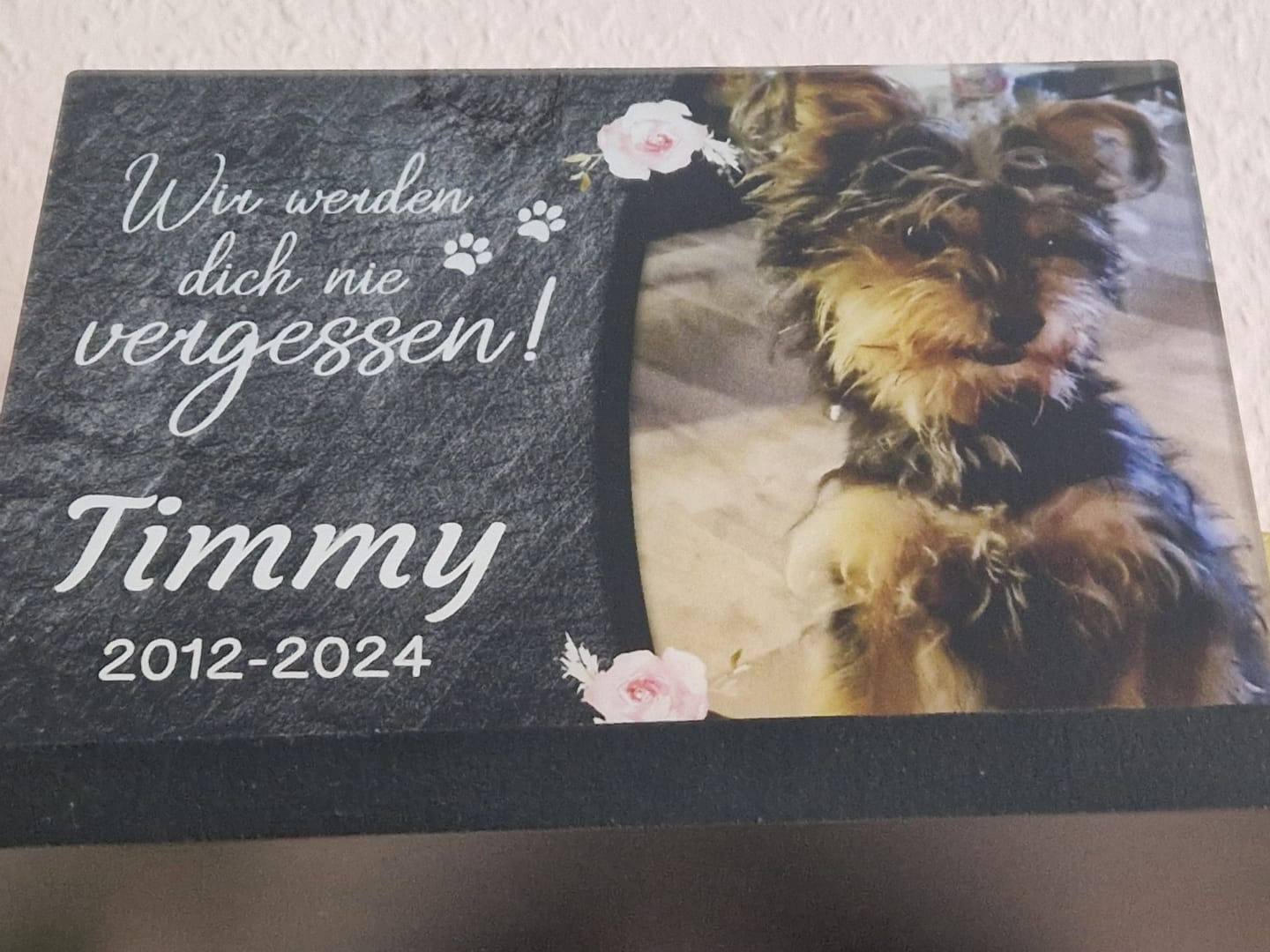 Customer photo review of Gedenk-Schlüsselanhänger mit Foto & Text Angebot
