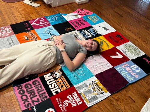 T-shirt quilt from eastern university by Kimberly from MD