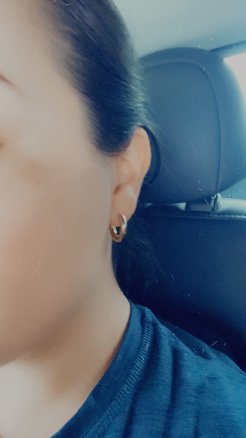 Customer photo review of Par Arracada Chica 20 mm
