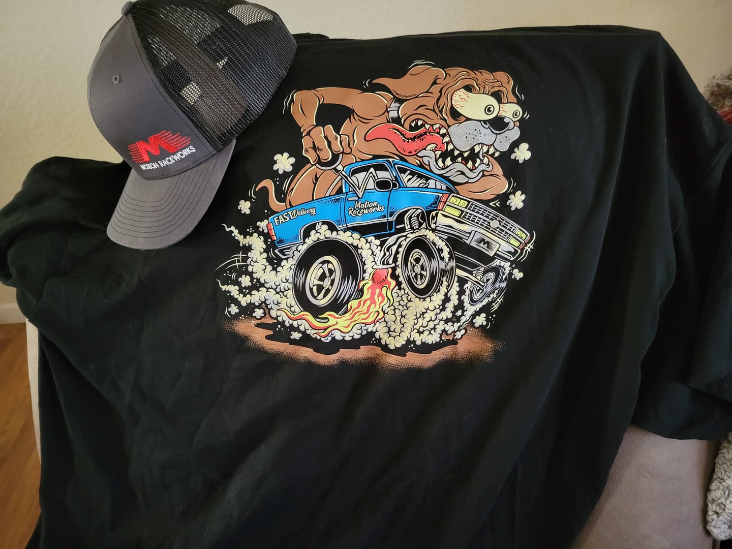 Customer photo review of Hotrod OBS Truck BoxerFink Shirt