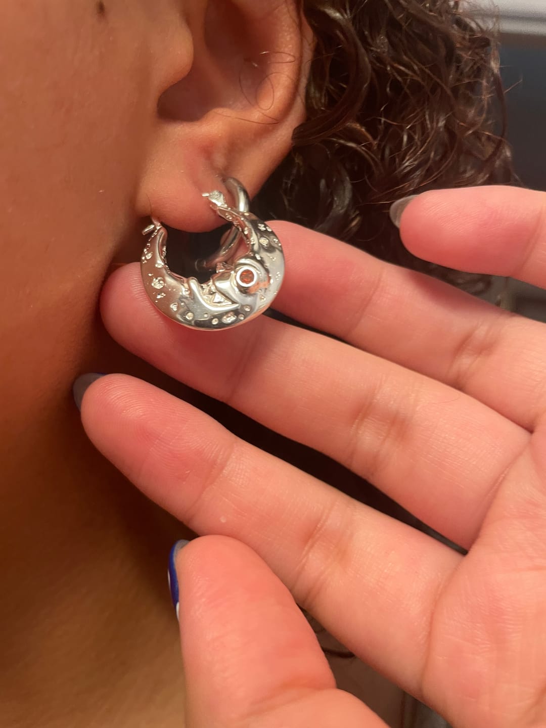 Customer photo review of LUNA HOOP EARRING