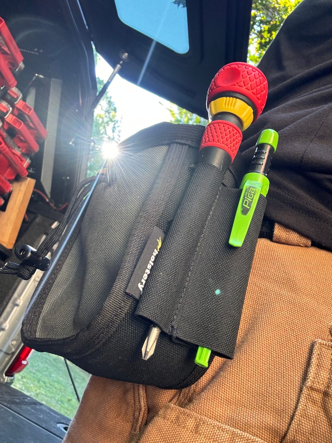 Customer photo review of Double Barrel | Pen, Marker, Tool Loops For Belt or ModSlots