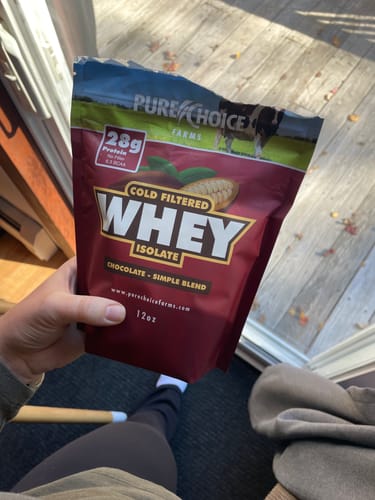 Customer photo review of Whey Protein Isolate Chocolate