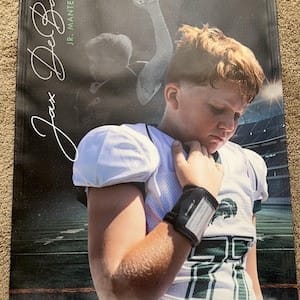 Customer photo review of Custom Sports Banner - Reflection Football