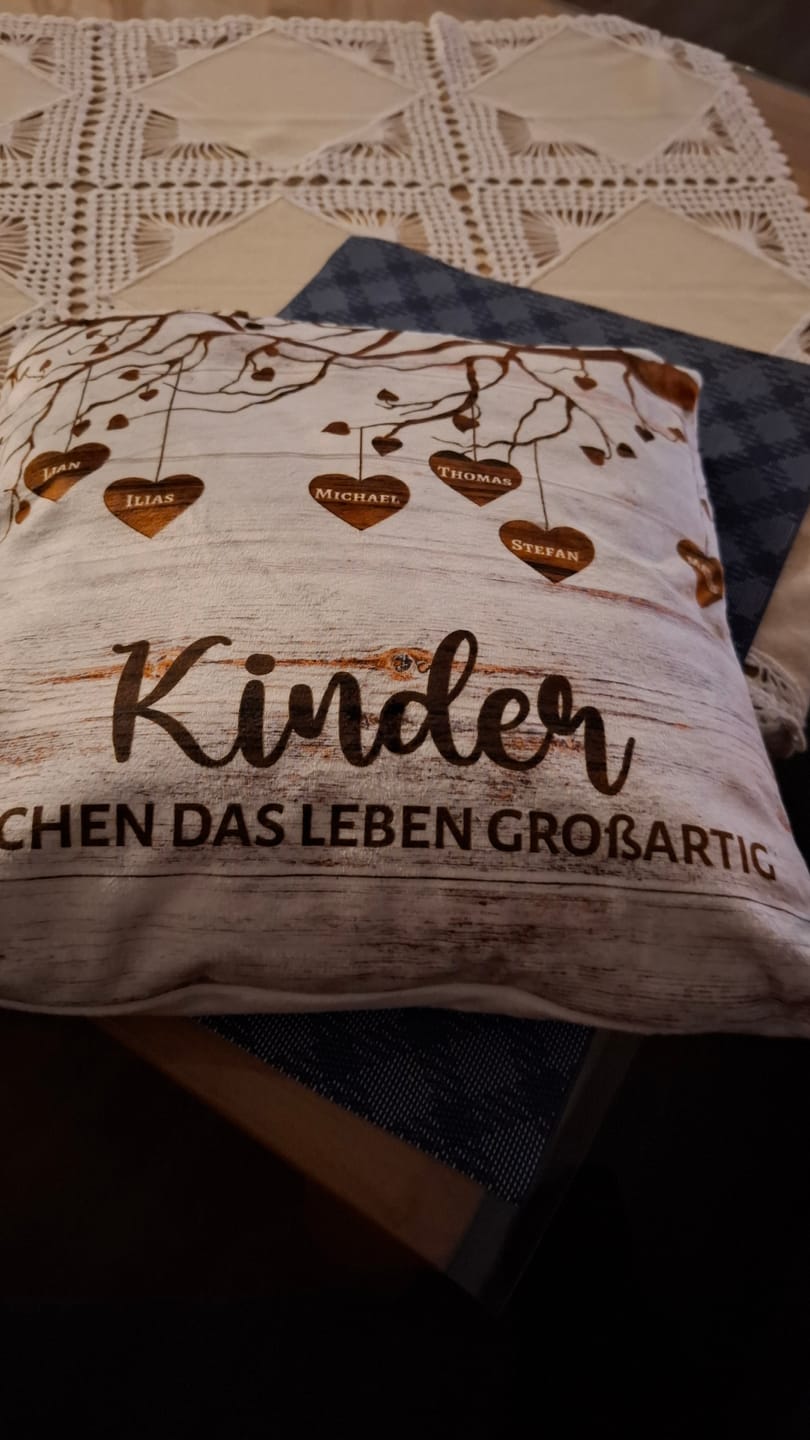 Customer photo review of Meine Enkelkinder - Großeltern-Kissen